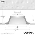 FOS17 Trimless Inbouwspot Rond - Gips - GU10 Ø111mm - Ø15., Ophalen of Verzenden, Nieuw