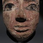 Oud-Egyptisch Hout Sarcovachtsmasker. Late periode 664 - 332