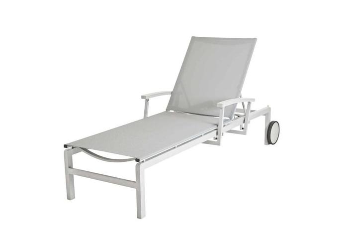 Taste by 4 Seasons Regina ligbed wit met verstelbare, Tuin en Terras, Tuinsets en Loungesets, Ophalen of Verzenden