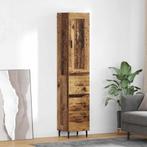 vidaXL Highboard met lade Oud Hout 34,5 x 34 x 180 cm, Minder dan 50 cm, Verzenden, Nieuw, Minder dan 100 cm