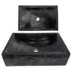 Wasbak | Wastafel | Marmer | 45x30x12 | Natuursteen | Zwart, Verzenden, Nieuw, Steen, Wastafel
