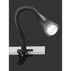 LED Klemlamp - Trion Fexy - E14 Fitting - Glans Zwart -, Huis en Inrichting, Ophalen of Verzenden, Nieuw, Kunststof