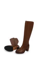 Mysa laarzen in maat 39 Cognac | 25% korting, Kleding | Dames, Schoenen, Hoge laarzen, Overige kleuren, Verzenden, Zo goed als nieuw