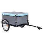 vidaXL Fietstrailer 65 kg zwart en blauw, Verzenden, Nieuw