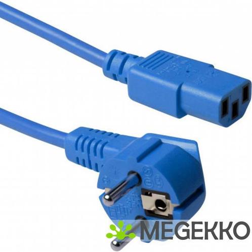 ACT Netsnoer CEE 7/7 male (haaks) - C13 blauw 3 m, Computers en Software, Overige Computers en Software, Nieuw, Verzenden