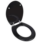 Zwarte Toiletbril Soft-Close | Retourdeal | 35% Korting, Ophalen of Verzenden, Nieuw, Chroom, Toilet