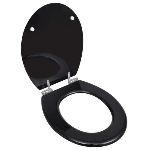 Zwarte Toiletbril Soft-Close | Retourdeal | 35% Korting, Doe-het-zelf en Verbouw, Sanitair, Nieuw, Chroom, Toilet, Ophalen of Verzenden