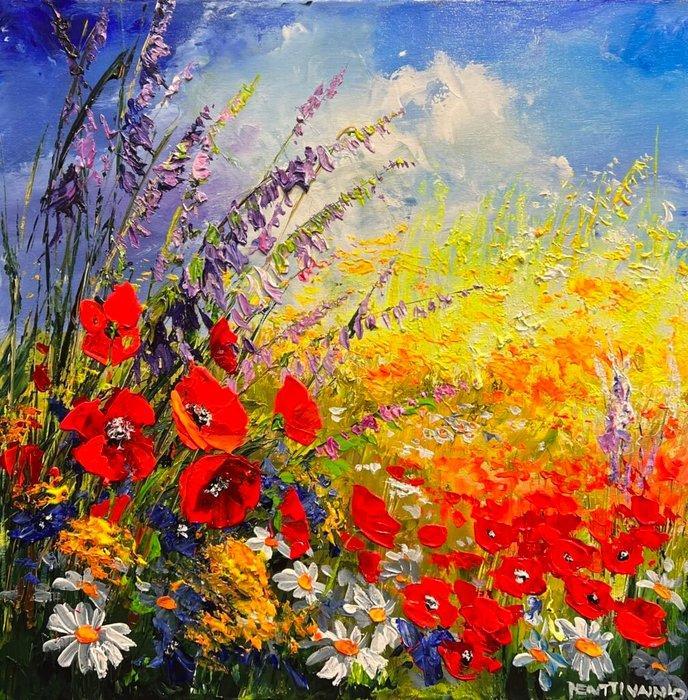 Pentti Vainio (XXI) - Radiance of a Midsummer Meadow, Antiek en Kunst, Kunst | Schilderijen | Klassiek