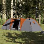vidaXL Koepeltent 8-persoons waterdicht grijs en oranje, Caravans en Kamperen, Verzenden, Nieuw, Tot en met 2