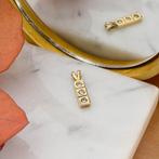 Gouden hanger met zirconia (zirconia hanger), Ophalen of Verzenden, Gebruikt, Goud, Overige merken