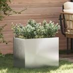 vidaXL Tuin Bloempot Zilver 50 x 32 x 40 cm Gegalvaniseerd, Verzenden, Minder dan 60 cm, Nieuw, Metaal