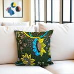 Afrikaans kussen | Donkergroen & Geel Botanical Flow - Sierk, Ophalen of Verzenden, Nieuw