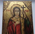 Icoon - Sint Stefanus, met de hand geschilderd houten icoon