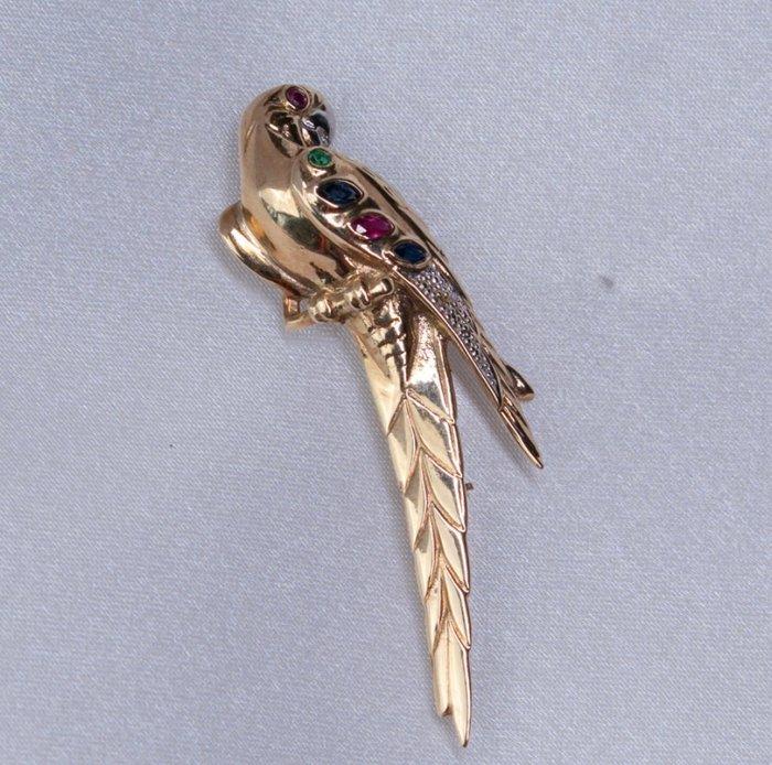 Broche - 14 karaat Geel goud, Sieraden, Tassen en Uiterlijk, Antieke sieraden