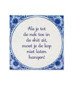 Delfts Blauw Tegel Tot De Nek 14,5cm, Nieuw, Verzenden