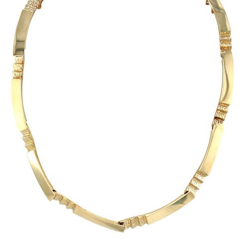 Gouden choker 45 cm 14 karaat, Sieraden, Tassen en Uiterlijk, Kettingen, Goud, Zo goed als nieuw, Goud, Verzenden