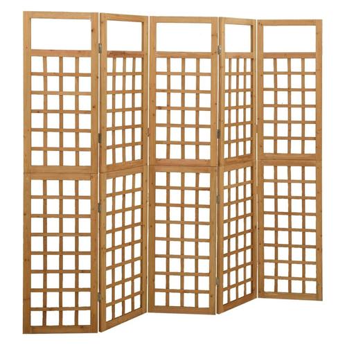 vidaXL Kamerscherm/trellis met 5 panelen 201,5x180 cm, Huis en Inrichting, Woonaccessoires | Kamerschermen, Nieuw, Verzenden