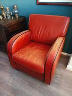 Fauteuil - Kalfsleer - Art Deco clubfauteuil, Antiek en Kunst, Kunst | Designobjecten