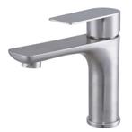 RVS wastafelkraan | Mengkraan van geborsteld staal 15 cm, Verzenden, Nieuw, Rvs, Kraan