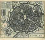Stadsplattegrond van Mechelen, Antiek en Kunst, Kunst | Etsen en Gravures