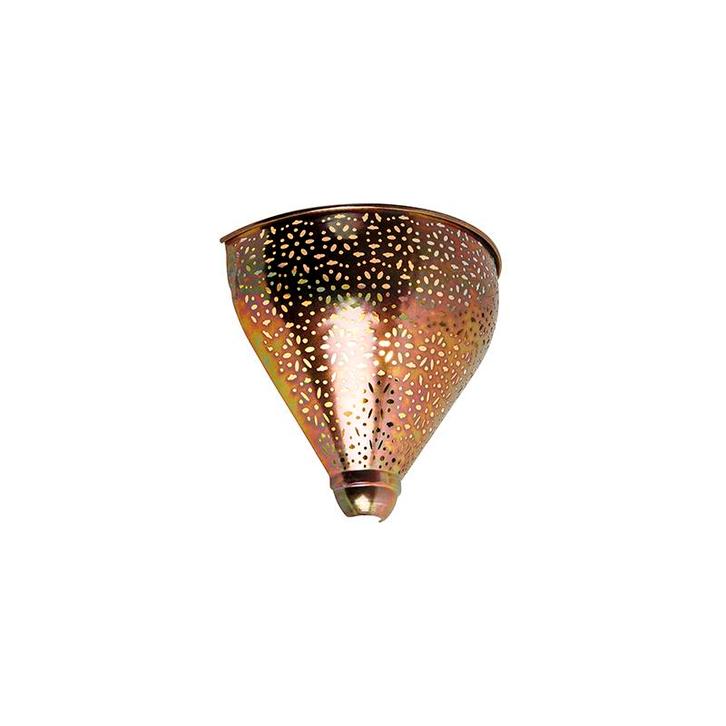 Oosterse wandlamp koper met patroon - Muraf, Huis en Inrichting, Lampen | Wandlampen, Nieuw, Overige materialen