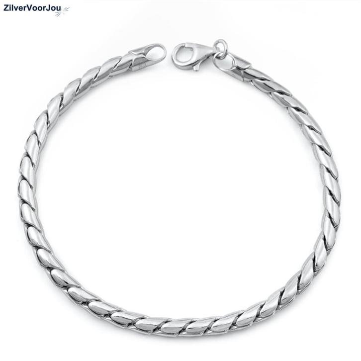 Zilveren Italian schakelarmband, Sieraden, Tassen en Uiterlijk, Armbanden, Nieuw, Verzenden