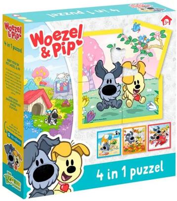 Woezel & Pip - 4 in 1 Puzzel (4 in 1 puzzel) | Bambolino beschikbaar voor biedingen