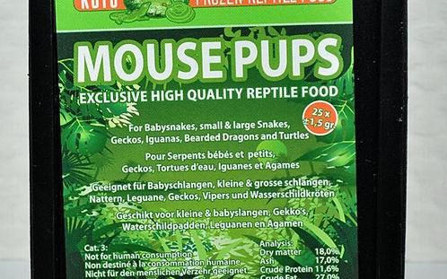 Ruto Baby Muis 1-2 gram 25 stuks Diepvries, Dieren en Toebehoren, Vissen | Aquaria en Toebehoren, Ophalen of Verzenden