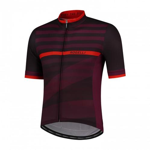 Stripe fietsshirt KM Bordeaux/rood/purper, Fietsen en Brommers, Fietsaccessoires | Fietskleding, Heren, Nieuw, Verzenden