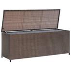 Tuinbox 120x50x60 cm poly rattan bruin (Schuurtjes-Rekken), Tuin en Terras, Tuinhuizen, Verzenden, Nieuw