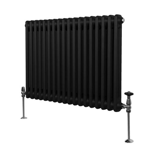 Traditionele 2 Kolom Radiator - 600 x 832mm - Zwart, Doe-het-zelf en Verbouw, Verwarming en Radiatoren, Verzenden