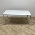 Tweedehands slinger bureau 160x80 cm, wit, Ophalen of Verzenden, In hoogte verstelbaar, Gebruikt, Bureau