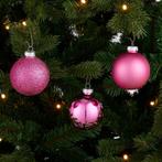 Kerstballen Set - 26 Stuks - Ø7 cm - Glas - Fuchsia, Diversen, Kerst, Verzenden, Nieuw