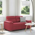 vidaXL 2-zitsbank wijnrood 120 cm kunstleer, Huis en Inrichting, Banken | Bankstellen, Verzenden, Nieuw, Tweepersoons, Leer