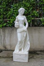 sculptuur, Lautunno - 120 cm - Wit beeldhouwwerkmarmer