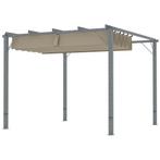 TRUUSK Pergola Ca. 3x3m Tuinpaviljoen Met Magnetisch Pad, Te, Verzenden, Nieuw