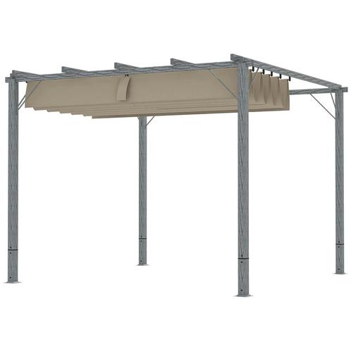 TRUUSK Pergola Ca. 3x3m Tuinpaviljoen Met Magnetisch Pad, Te, Tuin en Terras, Partytenten, Nieuw, Verzenden