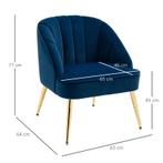 TRUUSK Retro Design Fauteuil Leesstoel Accent Fauteuil Velve, Huis en Inrichting, Verzenden, Nieuw