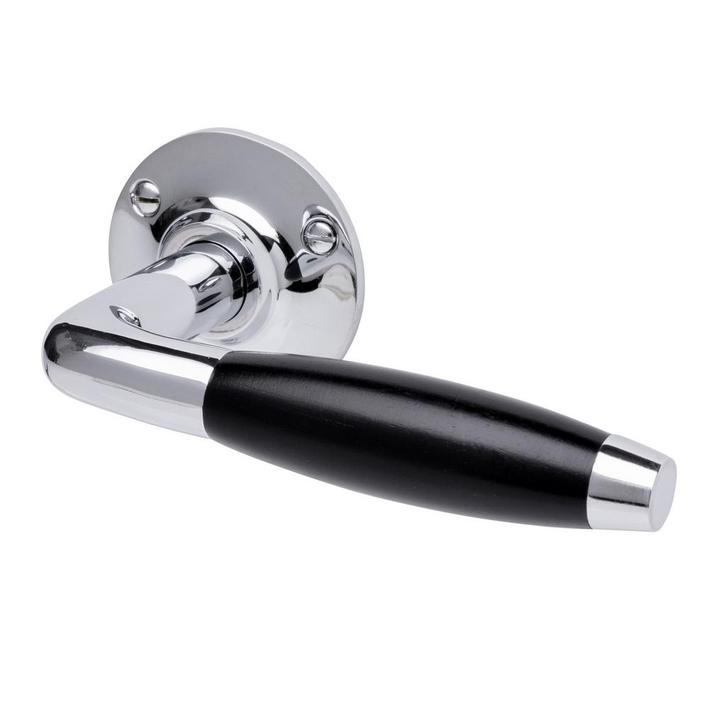 Retro Deurklink Klassiek nikkel met rond rozet, Doe-het-zelf en Verbouw, Hang- en Sluitwerk, Klink of Kruk, Nieuw, Koper of Messing