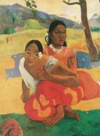 Kunstdruk Paul Gauguin - Deux Tahitiennes 50x70cm, Verzenden, Nieuw