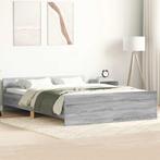 vidaXL Bedframe met hoofd- en voeteneinde grijs sonoma, Verzenden, Grijs, Nieuw, Tweepersoons