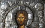 Christus Pantocrator - .950 zilver - 1980-1990 - Byzantijns, Antiek en Kunst
