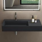 REA Grijze matte wastafel - modern design - 90 cm - opbou..., Doe-het-zelf en Verbouw, Sanitair, Ophalen of Verzenden, Nieuw