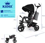 KIDIZ® 5in1 Kinderfiets - Loopfiets - Driewieler - Zwart, Verzenden, Nieuw