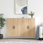 vidaXL Hangkasten 2 st bewerkt hout sonoma eikenkleurig, Huis en Inrichting, Verzenden, Nieuw, 50 tot 100 cm, Minder dan 100 cm