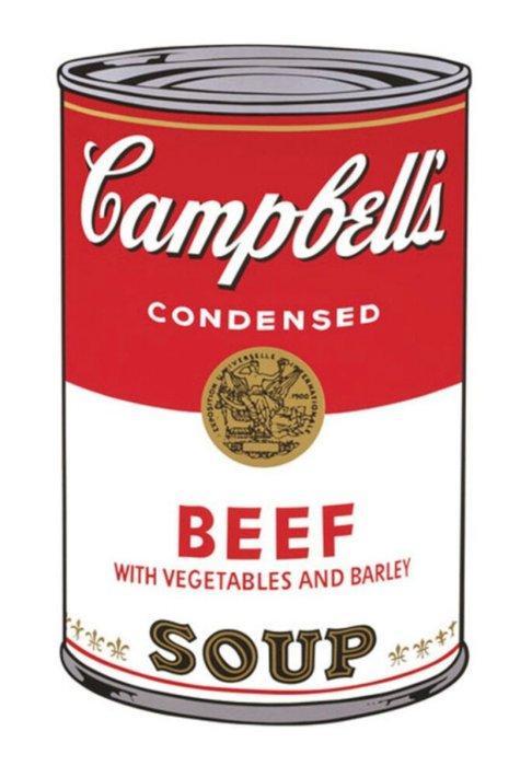 Andy Warhol - “Campbells Soup I, 1968 (beef)”. Copyright:, Antiek en Kunst, Kunst | Tekeningen en Foto's