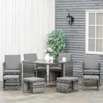 TRUUSK Outsunny Sitzgruppe für 8 Personen Polyrattan Gartens, Verzenden, Nieuw