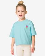 HEMA Kinder T-shirt jersey ijsjes aqua, Verzenden, Nieuw