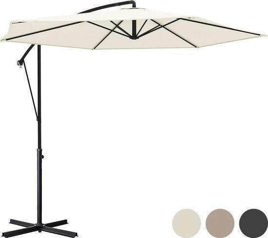 2dekans | LifeGoods Zweefparasol - tot 8 Personen - Ø300cm -, Tuin en Terras, Parasols, Zo goed als nieuw, Ophalen of Verzenden