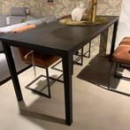 Bartafel Donti - zwart met metalen poten - Pronto Wonen, Ophalen of Verzenden, Nieuw, 150 tot 200 cm, 50 tot 100 cm
